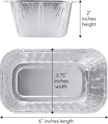Miniatura 2 de Plasticpro [1 libra de 50 unidades] Moldes desechables de aluminio para preparar comidas, utensilios de cocina perfectos para hornear pasteles, pan