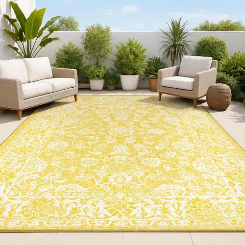 Miniatura 22 de JONATHAN Y Alfombra de pasillo floral tejida para interiores y exteriores 2X8, color crema/verde, tela bohemio texturizada para el patio trasero
