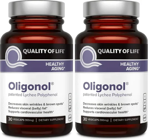 Miniatura 8 de Quality of Life - Suplemento antienvejecimiento de primera calidad - Promueve la salud cardiovascular, la circulación y la juventud - Oligonol