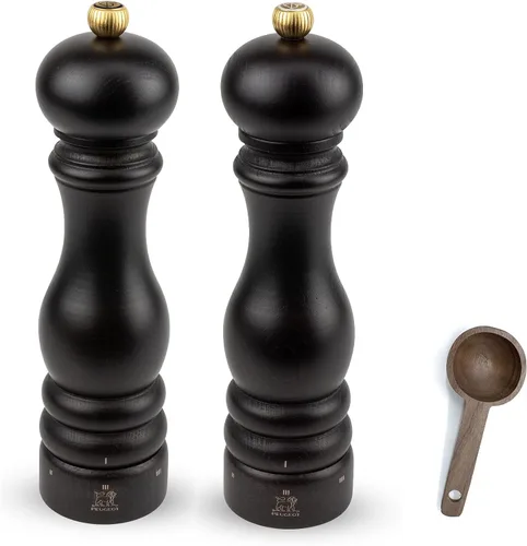Miniatura 11 de Peugeot Paris u'Select - Molinillo manual de 6 ajustes de madera de haya con cuchara de especias de madera, fabricado en Francia