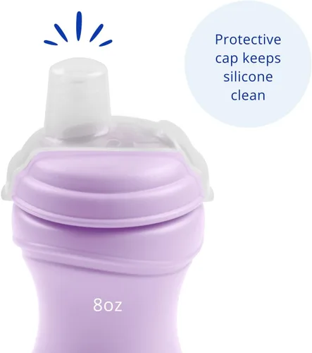 Miniatura 3 de Re-Play - Tazas de transición con boquilla para niños de 1 año - Boquilla blanda de silicona de grado médico y tapa para viajes, forma de reloj