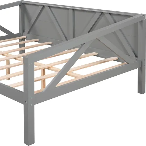 Miniatura 7 de Flieks Sofá cama de tamaño matrimonial, marco de sofá cama de madera, sofá cama multifuncional para niños/adolescentes/muebles de habitación
