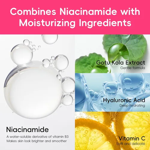 Miniatura 8 de QUIYUM - Juego de cuidado de la piel de sandía y niacinamida, kit facial brillante de 3 piezas para adolescentes 3-in-1 Daily Routine: Cleanser