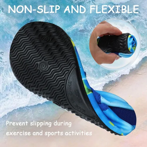 Miniatura 4 de ANLUKE Zapatos de agua para niños y niñas, calcetines de agua descalzos, secado rápido, playa, natación, deportes al aire libre, para niños pequeños