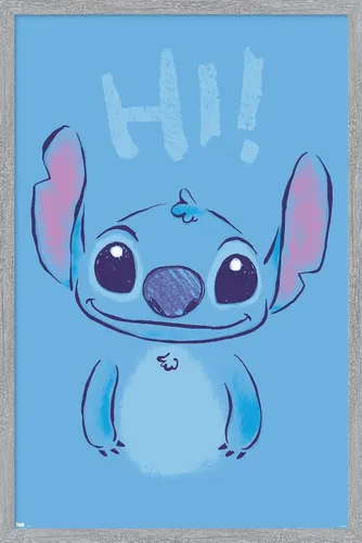 Miniatura 17 de Trends International Disney Lilo and Stitch - Póster de pared Hi Wall, 14.725 x 22.375 pulgadas, versión enmarcada de madera de granero