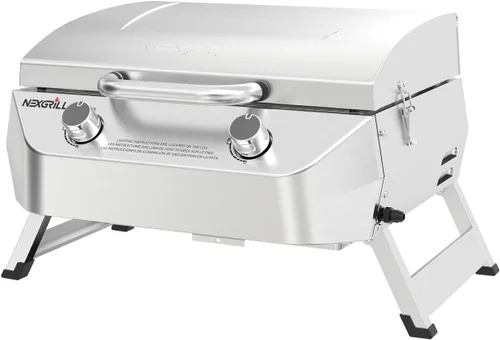 Miniatura 11 de Nexgrill Parrilla de gas propano portátil de 1 quemador con tapa, encendido piezoeléctrico, 10,000 BTU, 183 pulgadas cuadradas, parrilla de mesa