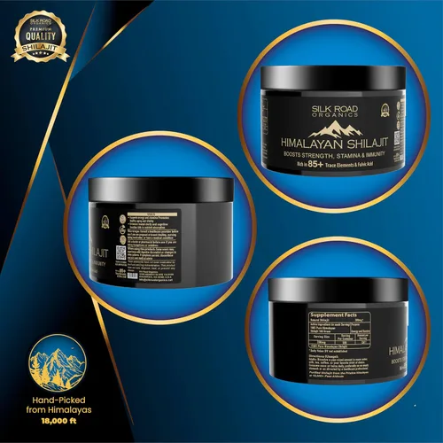 Miniatura 6 de Shilajit Silk Road Organics - Resina pura de Shilajit del Himalaya con más de 85 oligoelementos y ácido fúlvico para energía y apoyo inmunológico