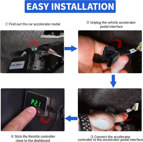 Miniatura 6 de Controlador de respuesta del acelerador, acelerador de pedal de carreras electrónico inteligente de 9 velocidades 9 modos para Toyota 4Runner Tundra