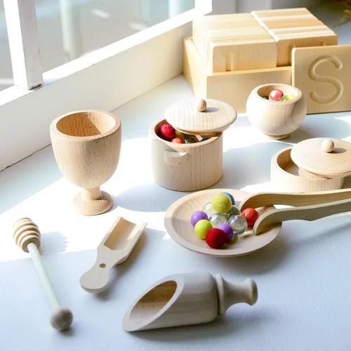 Miniatura 6 de Blue Ginkgo Montessori - Juego de herramientas sensoriales de aprendizaje de habilidades motoras finas para niños pequeños y niños, juego
