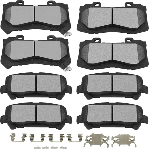 Miniatura 20 de SCITOO D1107 D1456 Juegos de pastillas de freno cerámicas delanteras y semimetálicas traseras compatibles con AUDI A3 09-13, AUDI A3 QUATTRO 09-10
