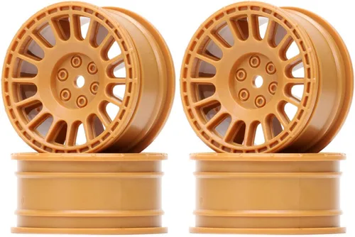 Miniatura 12 de 4 llantas de plástico RC de rally de 2.047 in de diámetro para 1/10 escala RC on Road Racing Truck Kyosho HSP HPI RGT Tamiya CC01 D90 piezas
