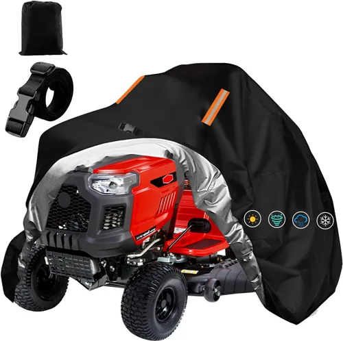 Miniatura 10 de Funda para cortacéspedes de montar impermeable para exteriores, fundas resistentes para tractor 600D anti-UV, ajuste universal para plataformas