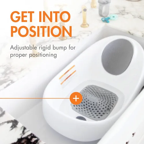 Miniatura 8 de Boon Soak 3 Stage Baby Bathtub - Tina de baño para bebé de 3 etapas Boon - Tina de baño con tres posiciones de soporte para recién nacidos a niños