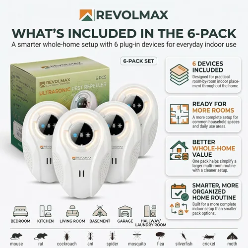 Miniatura 7 de T-27, repelente ultrasónico de control de plagas, electrónico y ultrasonido, repelente enchufable para interiores, deshazte de roedores, ratones