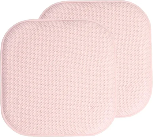 Miniatura 128 de Sweet Home Collection Cojines de espuma viscoelástica para silla, antideslizantes, diseño de panal de abeja, 16 x 16 pulgadas, paquete de 2