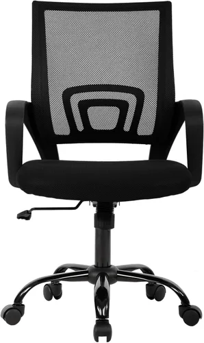 Furniture of America Ryan - Silla ergonómica moderna con respaldo de malla con altura ajustable y función de balanceo, soporte lumbar y balanceo
