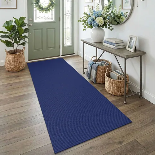 Miniatura 40 de EARTHALL Alfombra de pasillo 3x14 pies, alfombras lavables extra largas para pasillos, tejidas, antideslizante, alfombra trenzada para entrada