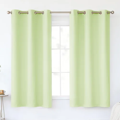 Miniatura 87 de KEQIAOSUOCAI Cortinas rosa bebé de 63 pulgadas para habitación de niñas - Con aislamiento térmico que oscurece la habitación, cortinas de ventana