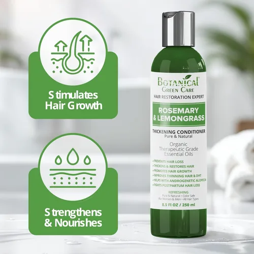 Miniatura 2 de Acondicionador de romero y citronela para adelgazar el cabello, producto espesante para mujeres y hombres, crecimiento del cabello
