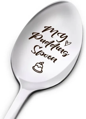 Miniatura 10 de My Yogurt Spoon - Cuchara grabada de acero inoxidable para mujeres, hombres, mamá, papá, abuela, abuelo, hermana, amigos