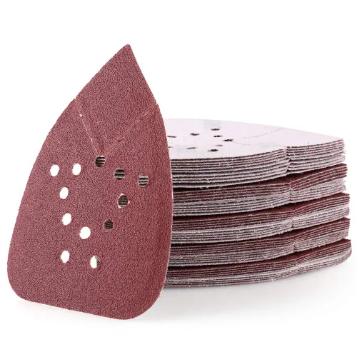 Miniatura 10 de LotFancy Almohadillas de lija para lijadoras de ratón Black and Decker, 50 unidades de papel de lija de grano 60, 80, 120, 150, 220, surtido