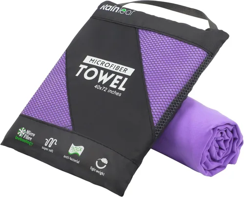 Miniatura 12 de Toalla de microfibra Rainleaf perfecta para viajes y gimnasio y camping. Secado rápido - Super absorbente - Ultra compacta - Liviana. Adecuada