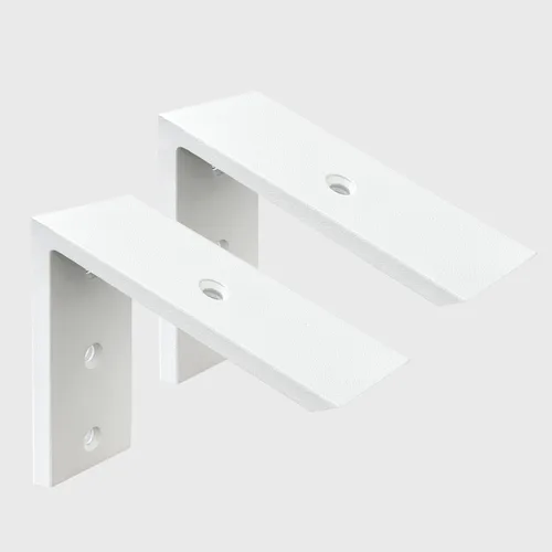 Miniatura 39 de WINKER Soporte para encimera, paquete de 2 unidades resistente de soporte oculto en L para estante de 3/8 pulgadas de grosor, 10 x 6 x 2.5 pulgadas