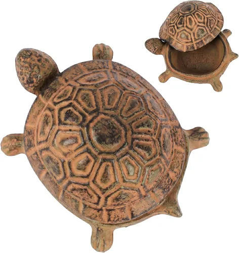 Miniatura 12 de Escondite de llaves de tortuga de hierro fundido para exteriores - Escondite de llaves de repuesto impermeable para esconder una llave