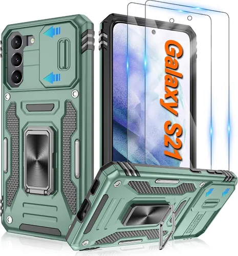 Miniatura 53 de Atump Funda para Motorola Moto G Play 2024 (4G) con [paquete de 2] protector de pantalla HD y cubierta para cámara deslizante, soporte de anillo