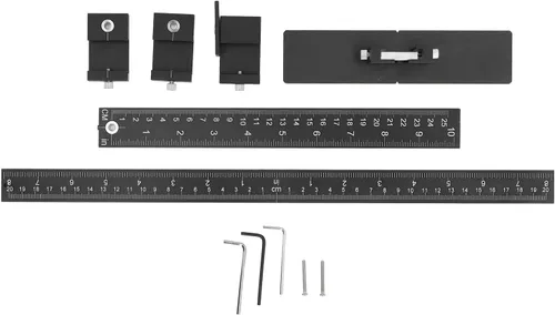 Miniatura 6 de Plantilla de hardware para gabinete, guía de taladro ajustable de aleación de aluminio, herramienta de perforación de madera para una instalación