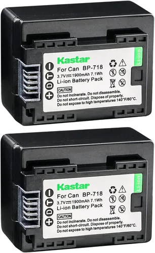 Kastar Batería BP-718 (paquete de 2) para Canon BP-718 BP-727BP-709 CG-700 y VIXIA HF M50 HF M52 HF M500 HF R30 HF R32 HF R40 HF R42 HF R50 HF R52