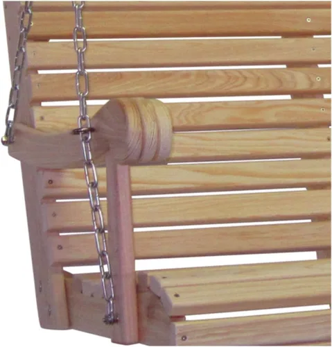 Miniatura 2 de Columpio de porche de 5 pies de estilo escandinavo de madera de ciprés seleccionada a mano de alta gama, resistente a la putrefacción, con herrajes