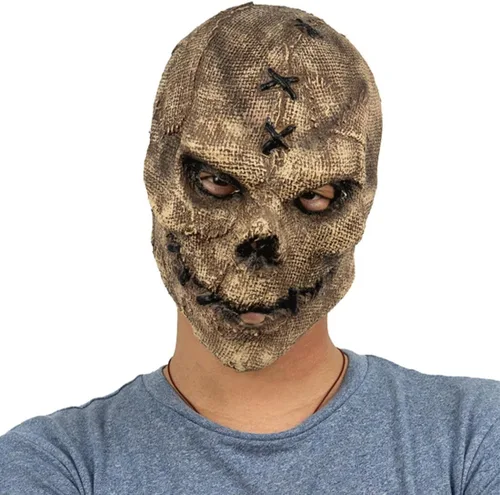 Miniatura 2 de brableewear Máscara de calavera de terror, arpillera, fantasma, esqueleto malvado, Halloween, novedad, máscara de mascarada