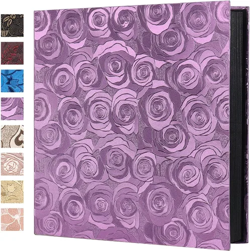 Miniatura 9 de RECUTMS Álbum de fotos con cubierta de cuero, 600 bolsillos, para fotos de 4 x 6 pulgadas, 5 por página, regalo del día de San Valentín, álbum