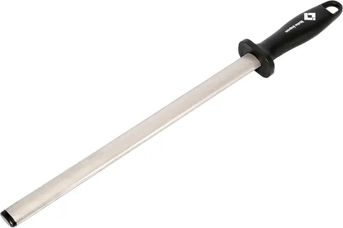 Kota Japan 12 pulgadas Chaira afiladora de cuchillos de acero de carbono con diamante profesional | Para cocina, hogar o caza | Afilador de