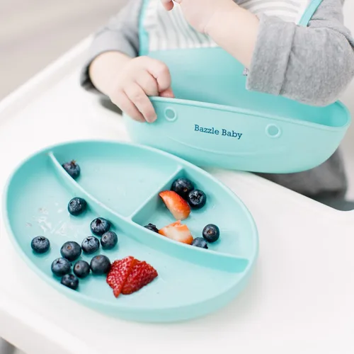Miniatura 2 de Bazzle Baby Foodie Feeding Set for babies - roll up bib suction plate, bowll