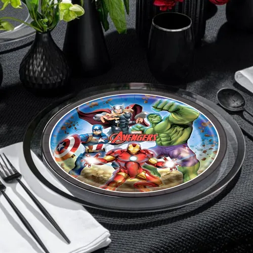 Miniatura 3 de Unique Avengers - Platos redondos de papel de 9 pulgadas, 8