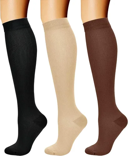 Miniatura 111 de CHARMKING - Calcetines de compresión para mujeres y hombres (3 pares), 15-20 mm Hg, el mejor apoyo para atletismo, running o ciclismo, mejora