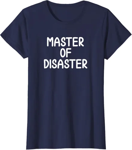 Miniatura 32 de Camiseta divertida con texto en inglés "Master Of Disaster