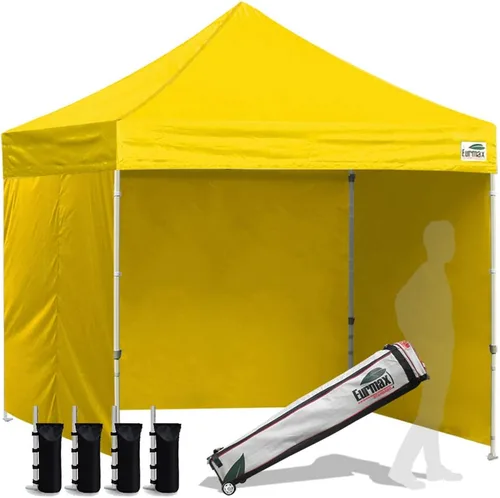 Miniatura 118 de Eurmax Tienda de campaña desplegable de 8 x 8 de Estados Unidos, con bolsa rodante patentada sin puntas, 4 paredes extraíbles con cremallera, toldo