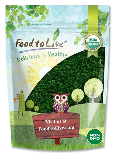 Food to Live Mezcla de polvo de algas orgánicas, 4 onzas, mezcla de espirulina y clorella 50/50, sin OMG, rica en clorofila, cruda, pura, vegana