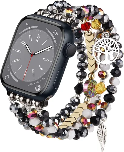 Miniatura 15 de MOFREE Pulsera de cuentas compatible con Apple Watch Band de 1.496 pulgadas, 1.575 pulgadas, 1.614 pulgadas, 1.654 pulgadas, 1.732 pulgadas, 1.772