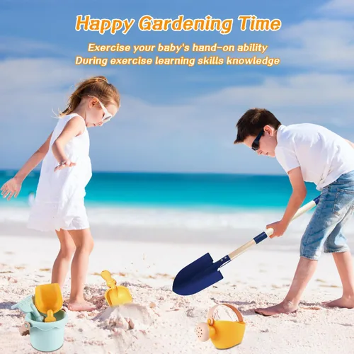 Miniatura 6 de Mostop Herramientas de jardinería para niños, juguetes al aire libre con carretilla, carretilla para niños de 4 a 8 años, juguetes educativos