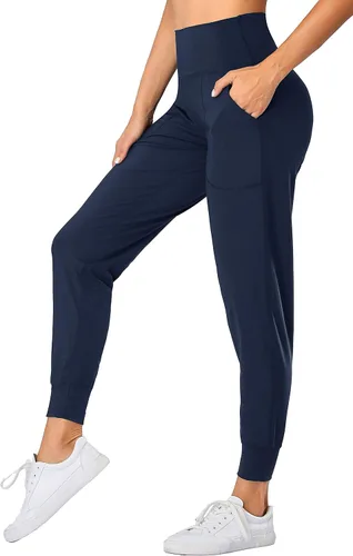 Miniatura 46 de Oalka - Pantalones deportivos para mujer, con cintura alta y bolsillos, para hacer deporte, yoga y entrenar
