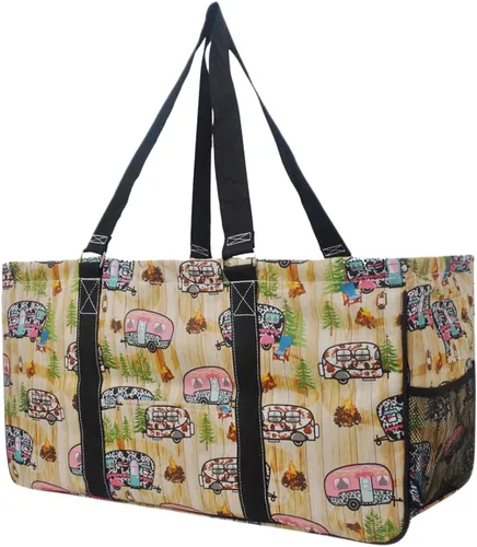 Miniatura 100 de NGIL Bolsa de comestibles reutilizable extra grande plegable de gran tamaño para comestibles, almacenamiento, picnic, playa, Flecha-negro