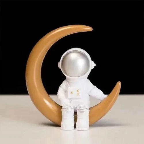 Miniatura 8 de Figura de astronauta de resina, estatua, escultura de astronauta, escultura de astronauta, juguetes educativos, adornos de astronauta