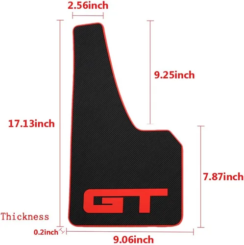 Miniatura 5 de 4 unidades de guardabarros de goma para automóvil, aletas de barro, protectores contra salpicaduras de goma para camioneta, SUV, deportes, Gt