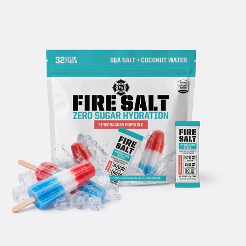 Miniatura 14 de Fire Science - Barras de hidratación con sal de fuego, electrolitos y agua de coco, mezcla de bebida de hidratación con magnesio, potasio y sodio
