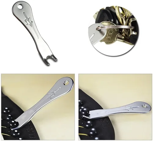 Miniatura 5 de Kit de reparación de guitarra, 3 piezas de herramientas de reparación de guitarra, incluyendo enrollador de cuerdas 2 en 1, cortador de cuerdas