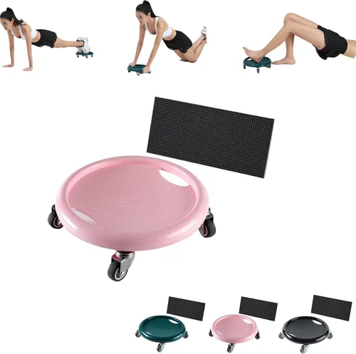 Miniatura 10 de Rueda de rodillo abdominal, equipo de ejercicio abdominal con rodilleras, tabla de rueda abdominal multifuncional para mujer, rotación de 360°